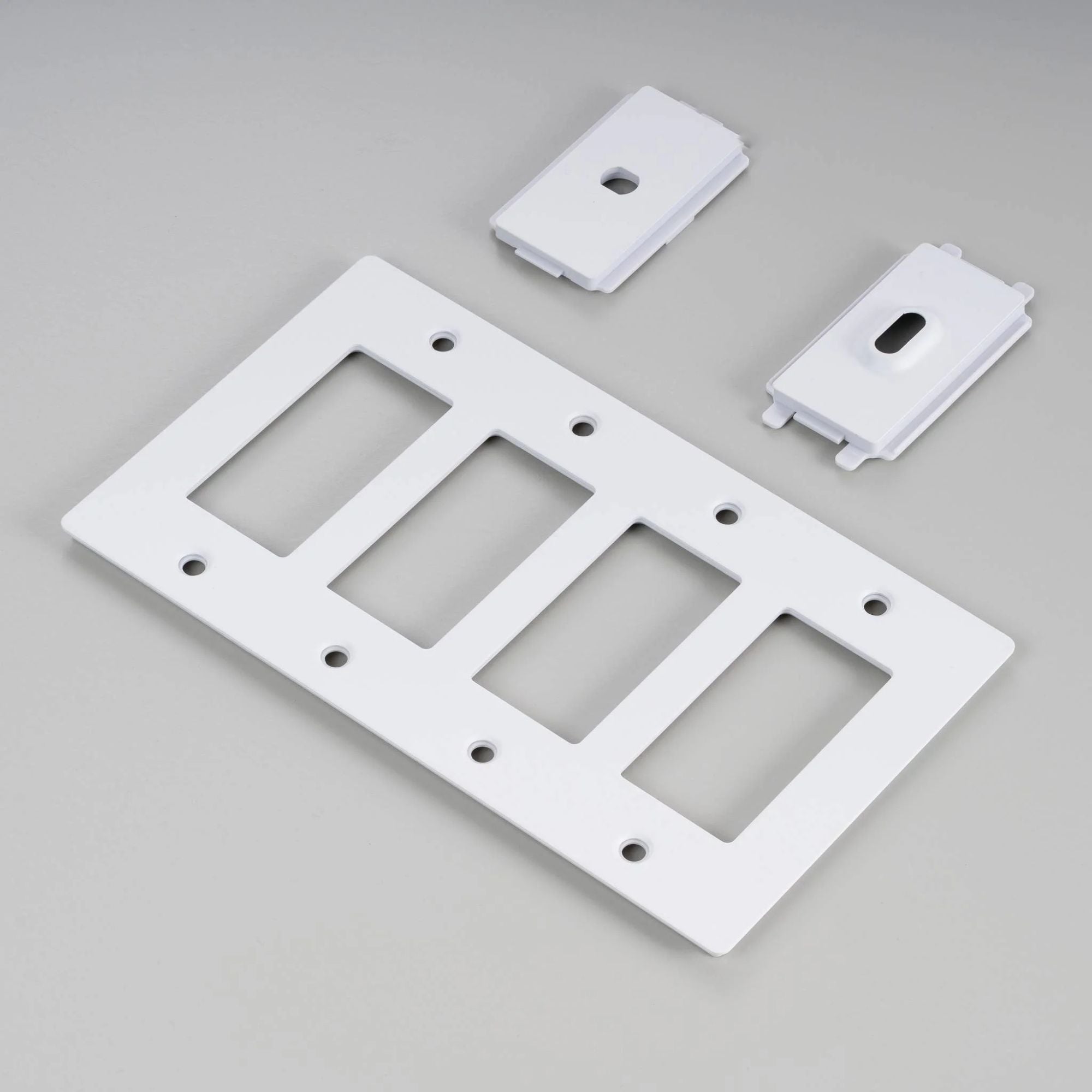 Buster + Punch NPL-143596 Standard 4-Gang Toggle Wall Plate, White