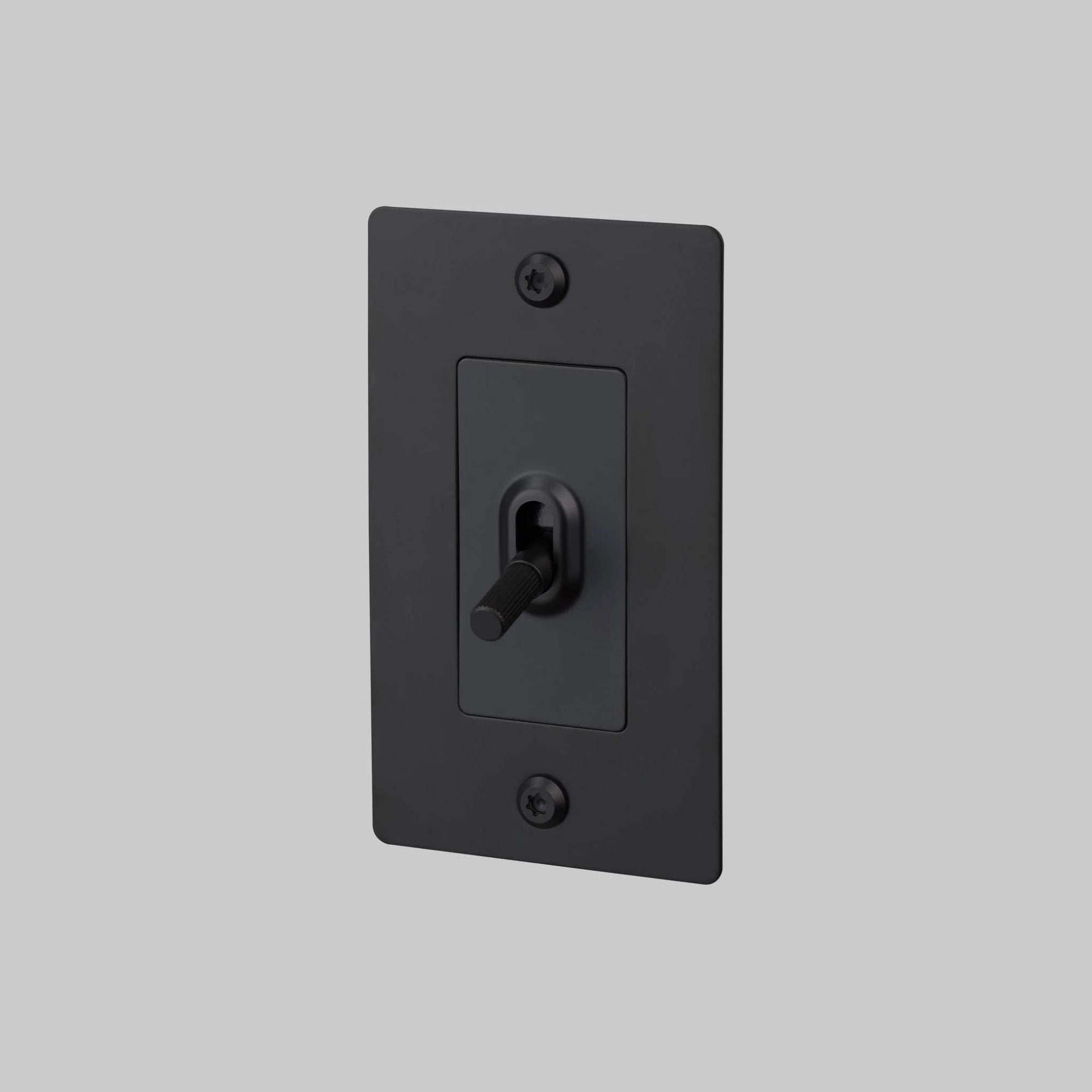 Buster + Punch NTG-023816 Cross 1-Gang Toggle Switch Without Logo, 15A, Single Pole/3-Way, Black