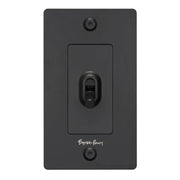 Buster + Punch NTG-024030 Linear 1-Gang Toggle Switch With Logo, 15A, Single Pole/3-Way, Black