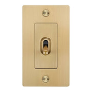 Buster + Punch NTG-053817 Cross 1-Gang Toggle Switch Without Logo, 15A, Single Pole/3-Way, Brass