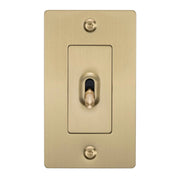 Buster + Punch NTG-054036 Linear 1-Gang Toggle Switch Without Logo, 15A, Single Pole/3-Way, Brass