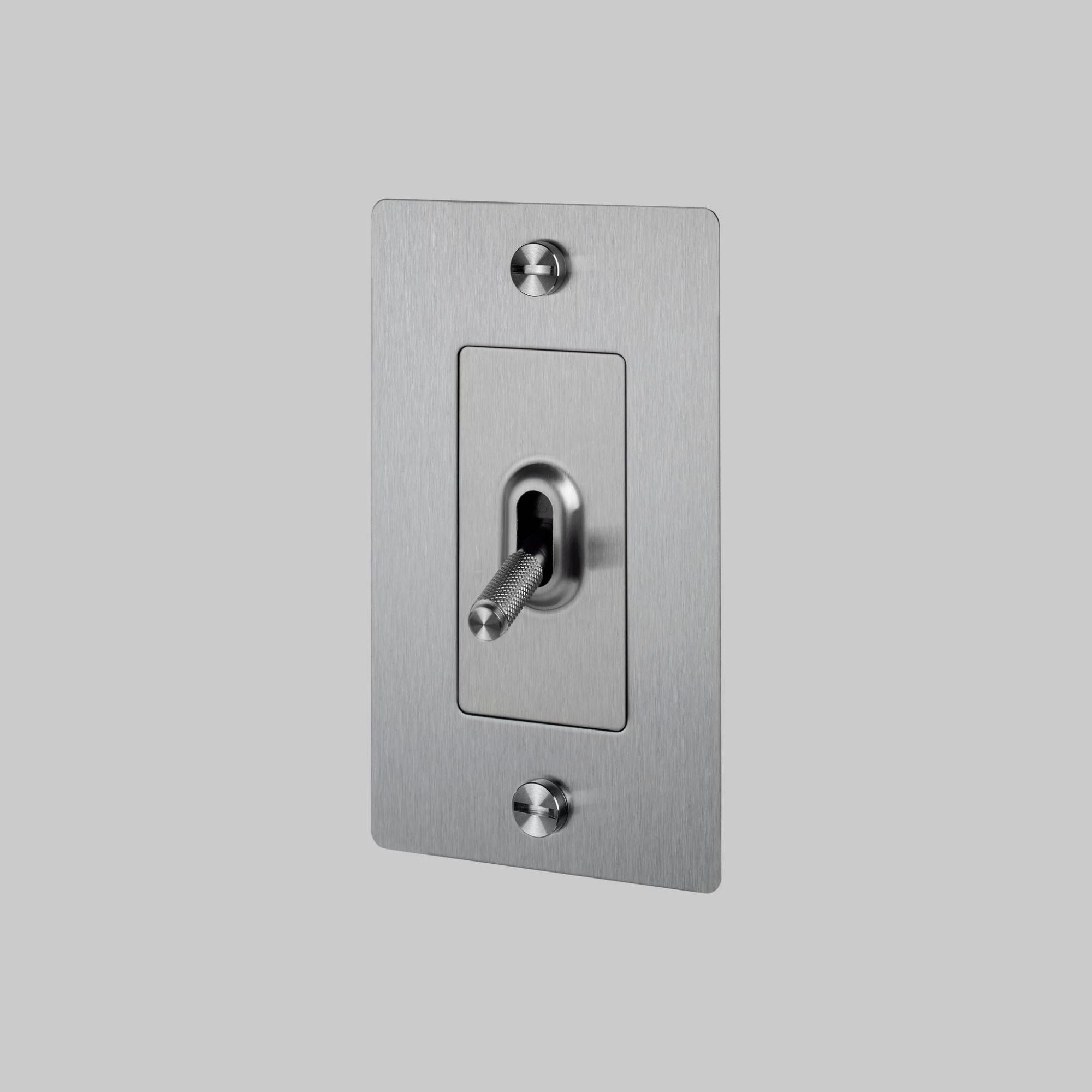 Buster + Punch NTG-073819 Cross 1-Gang Toggle Switch Without Logo, 15A, Single Pole/3-Way, Steel