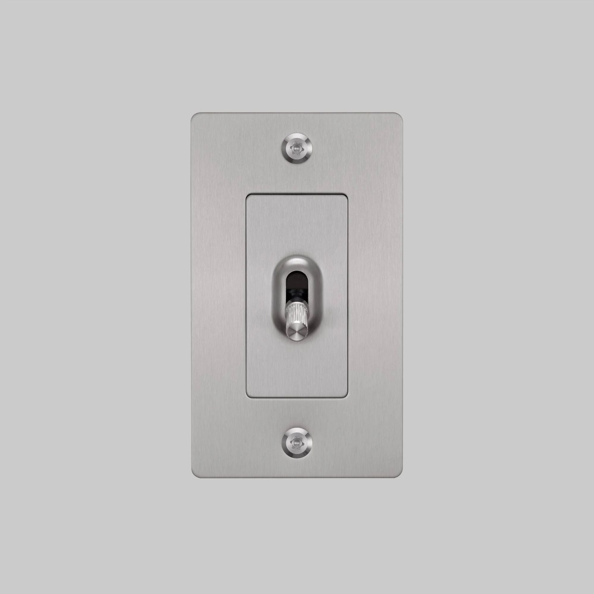 Buster + Punch NTG-074038 Linear 1-Gang Toggle Switch Without Logo, 15A, Single Pole/3-Way, Steel