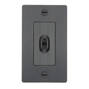 Buster + Punch NTG-093818 Cross 1-Gang Toggle Switch Without Logo, 15A, Single Pole/3-Way, Smoked Bronze