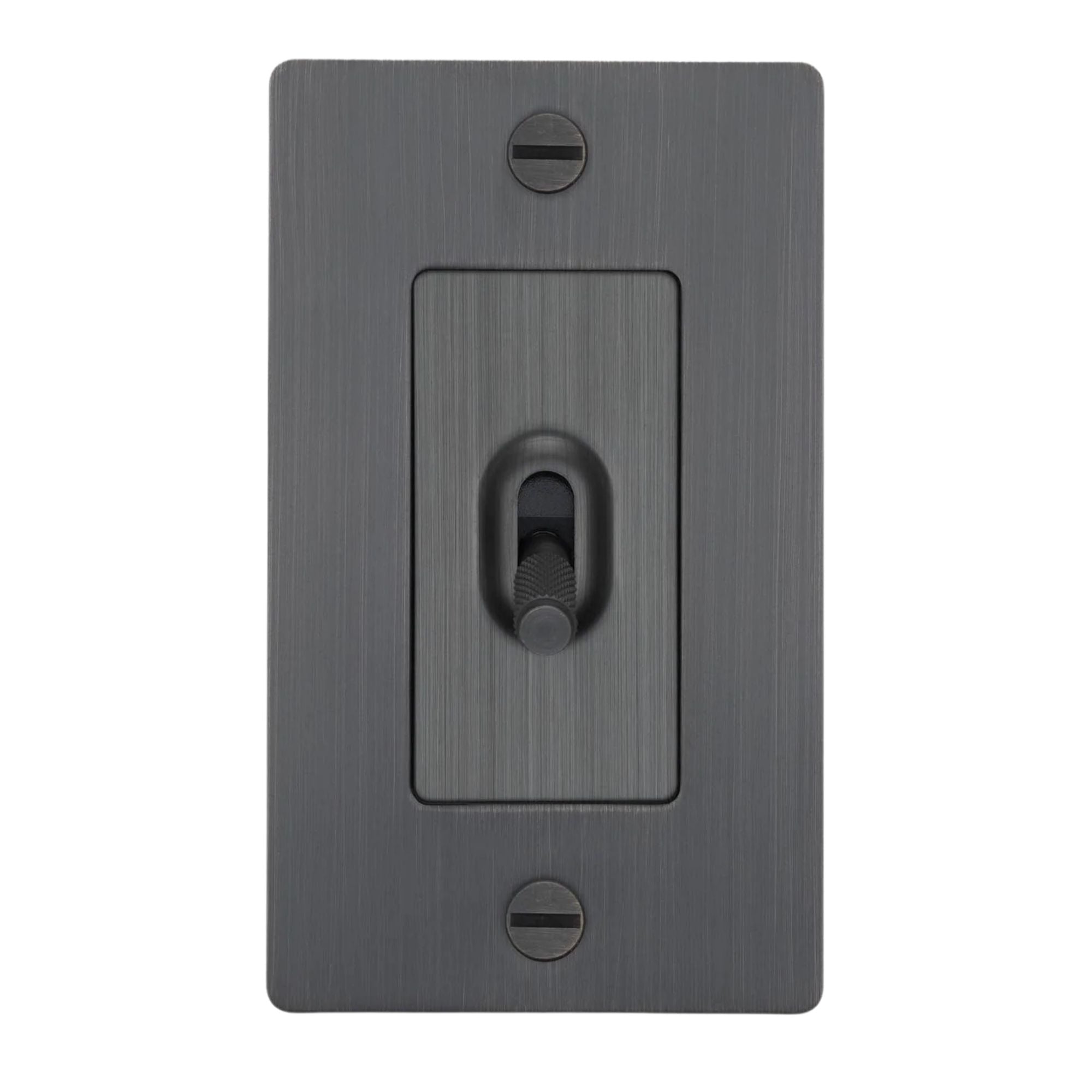 Buster + Punch NTG-093818 Cross 1-Gang Toggle Switch Without Logo, 15A, Single Pole/3-Way, Smoked Bronze