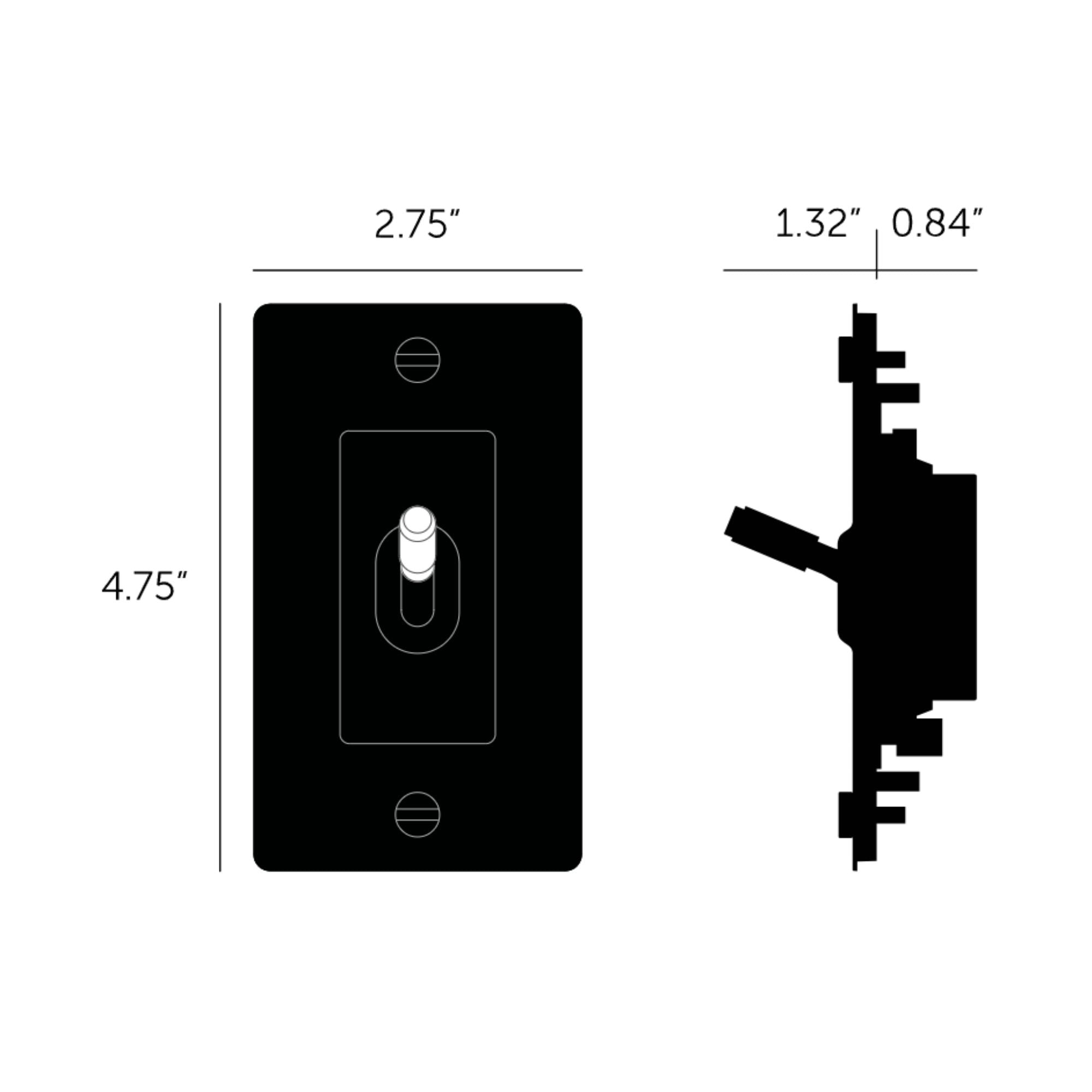 Buster + Punch NTG-134889 Cross 1-Gang Light Switch Without Logo, Toggle, 15A, Single Pole/3-Way, Black/Warm Sunset