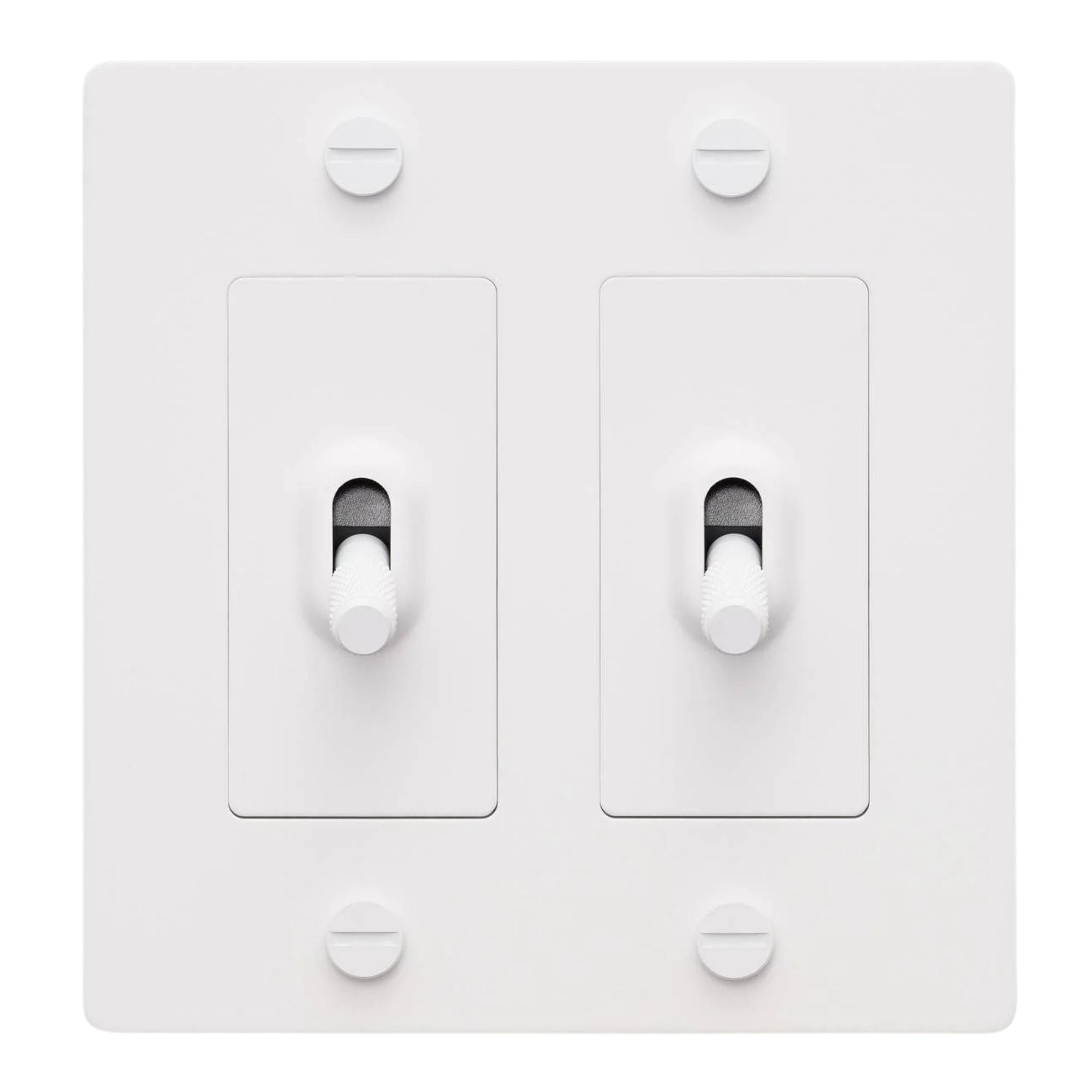 Buster + Punch NTG-143825 Cross 2-Gang Toggle Switch Without Logo, 15A, Single Pole/3-Way, White