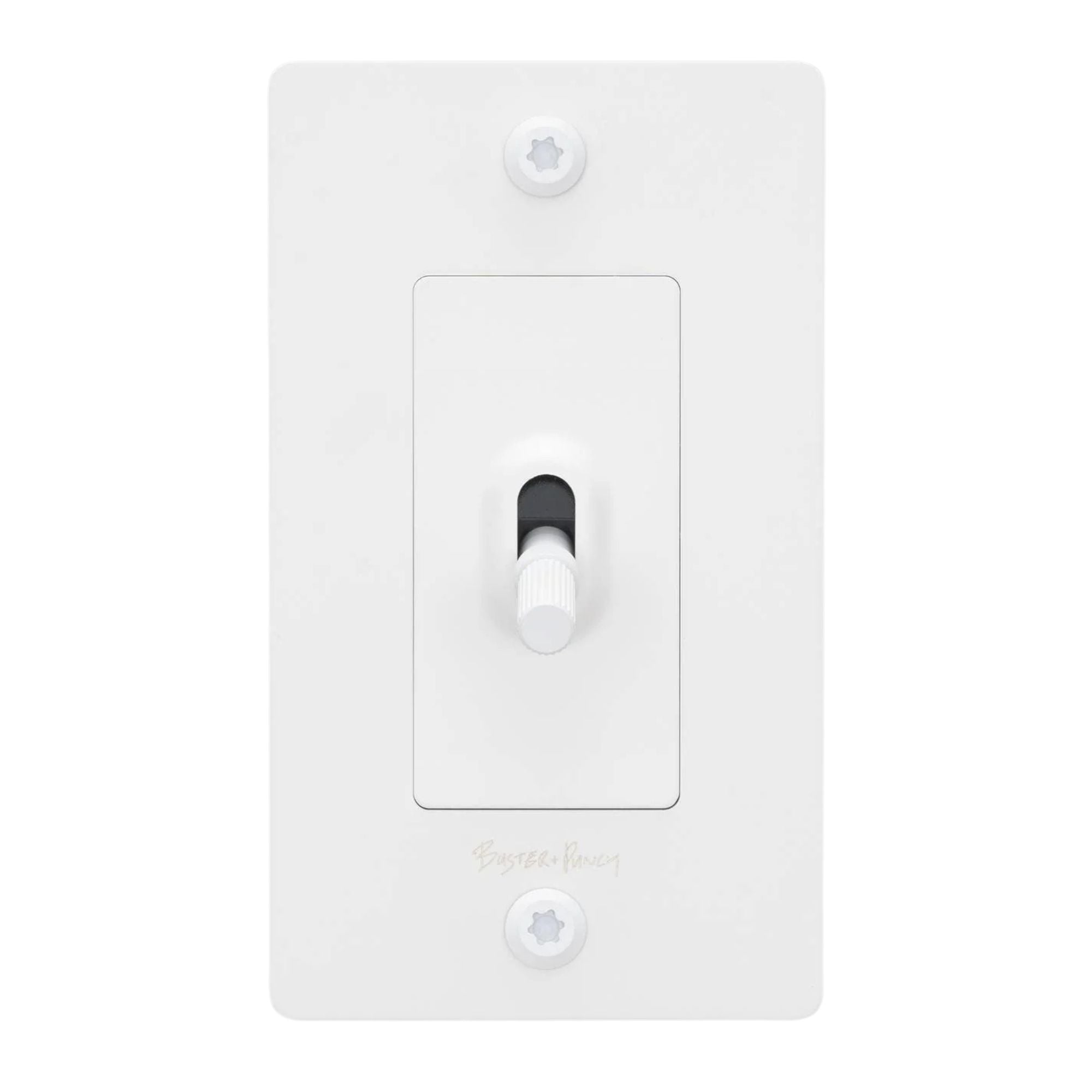 Buster + Punch NTG-144034 Linear 1-Gang Toggle Switch With Logo, 15A, Single Pole/3-Way, White
