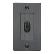 Buster + Punch NTG-454037 Linear 1-Gang Toggle Switch Without Logo, 15A, Single Pole/3-Way, Smoked Bronze