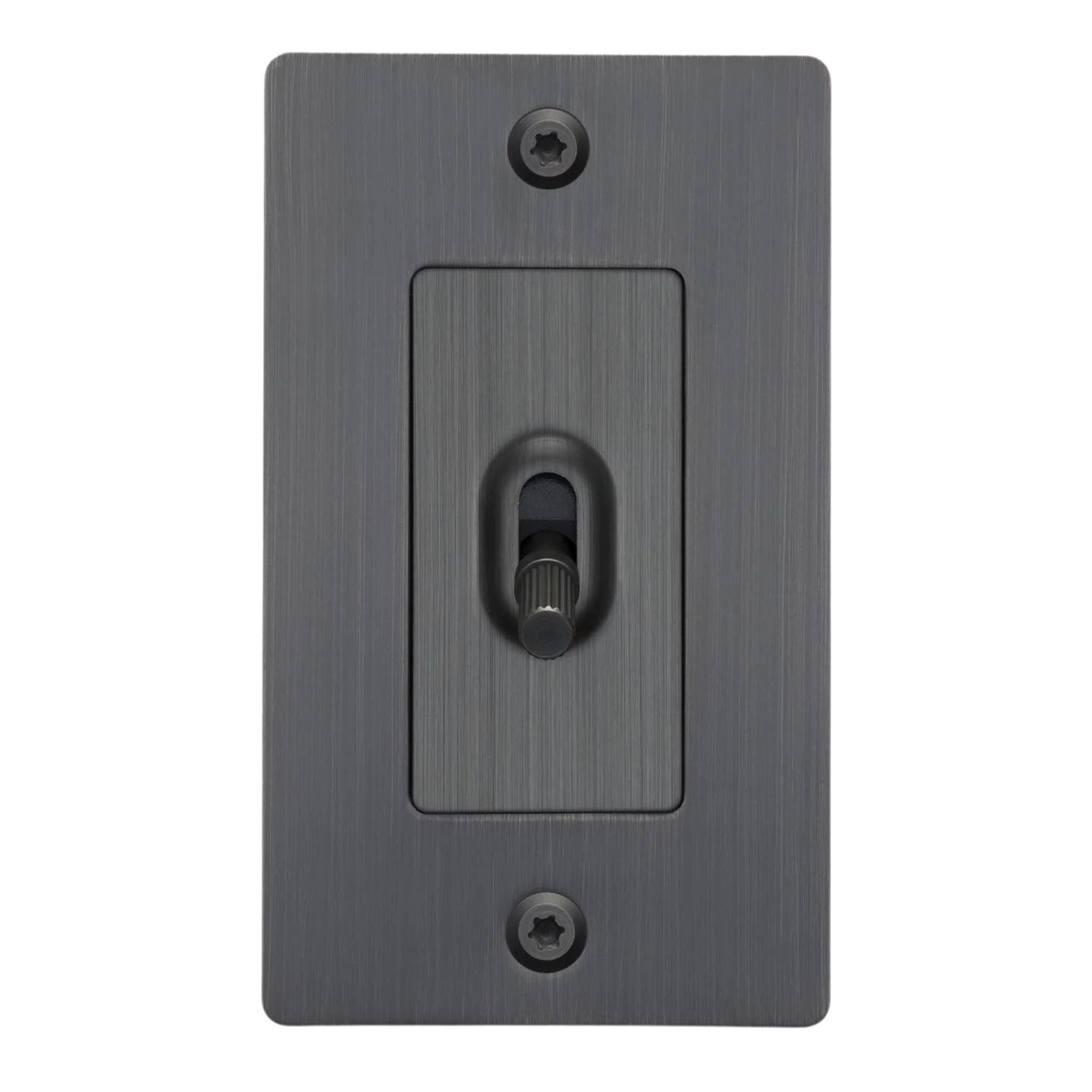 Buster + Punch NTG-454037 Linear 1-Gang Toggle Switch Without Logo, 15A, Single Pole/3-Way, Smoked Bronze