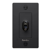 Buster + Punch NTK-023425 Cross 1-Gang Toggle Switch With Logo, 15A, Single Pole/3-Way, Black
