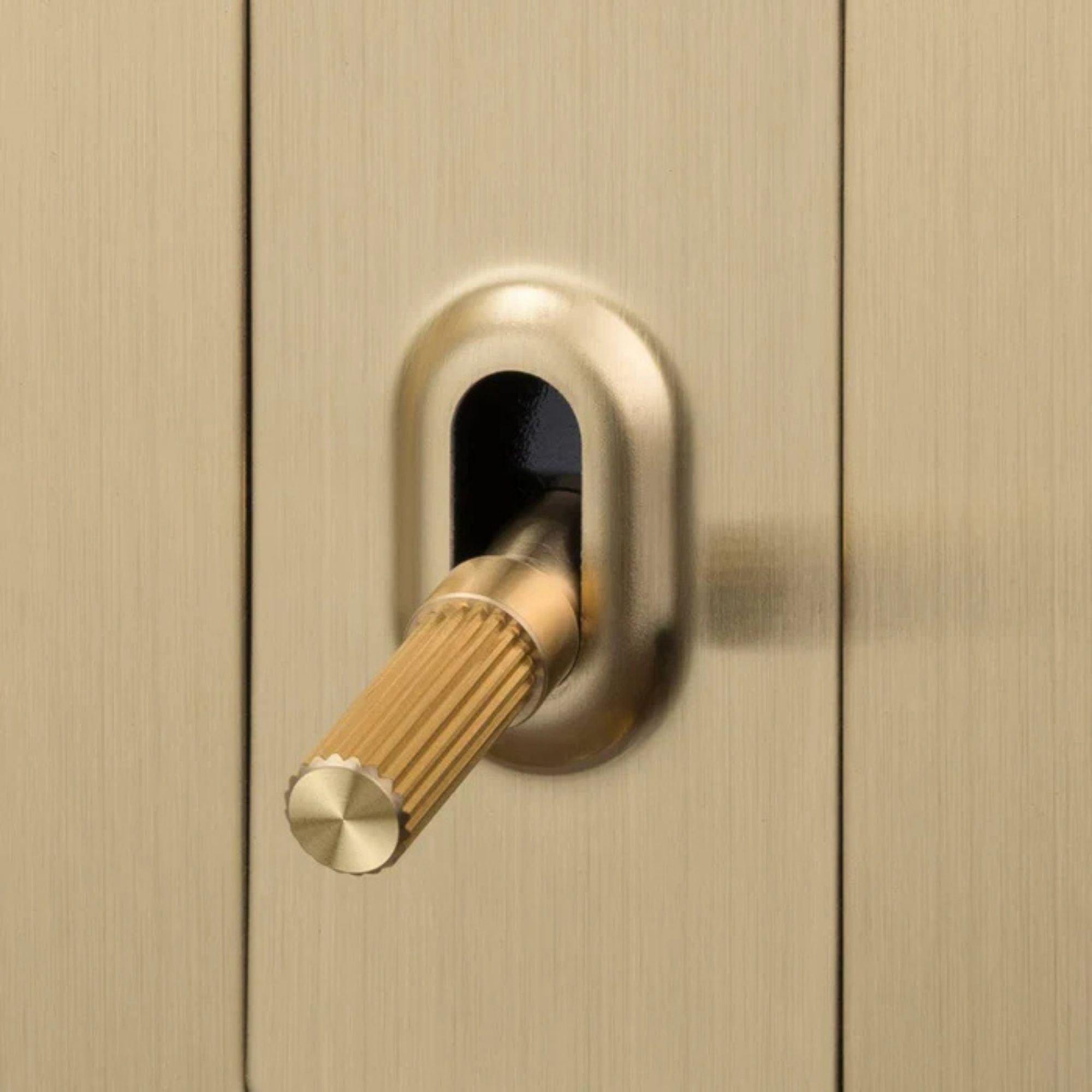Buster + Punch NTK-054397 Linear 3-Gang Toggle Switch Without Logo, 15A, Single Pole/3-Way, Brass