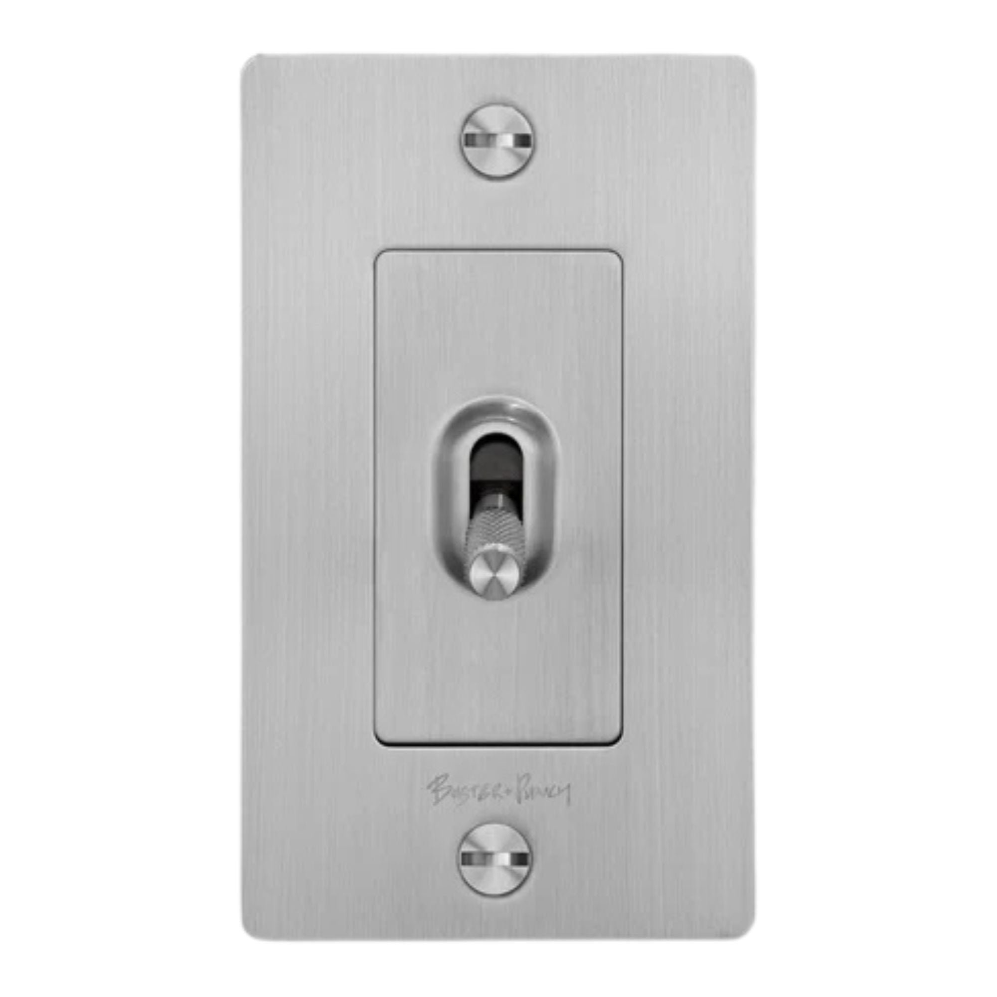 Buster + Punch NTK-073428 Cross 1-Gang Toggle Switch With Logo, 15A, Single Pole/3-Way, Steel