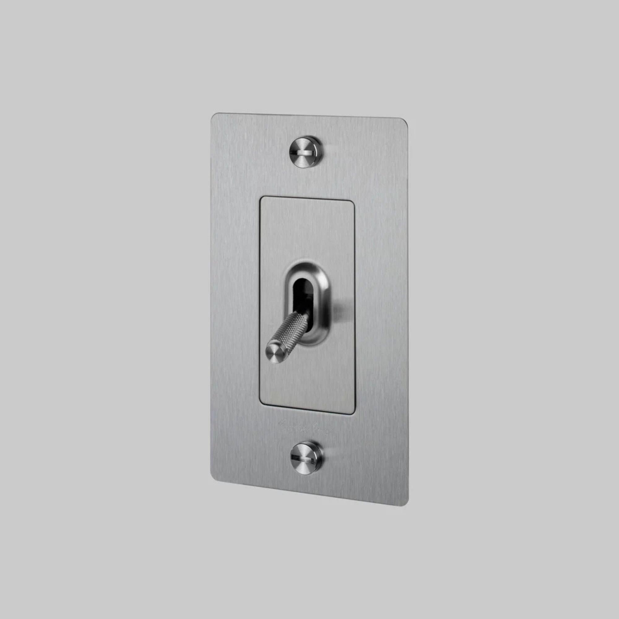 Buster + Punch NTK-073428 Cross 1-Gang Toggle Switch With Logo, 15A, Single Pole/3-Way, Steel
