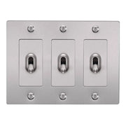 Buster + Punch NTK-074399 Linear 3-Gang Toggle Switch Without Logo, 15A, Single Pole/3-Way, Steel