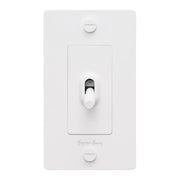 Buster + Punch NTK-143426 Cross 1-Gang Toggle Switch With Logo, 15A, Single Pole/3-Way, White