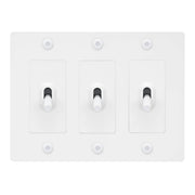 Buster + Punch NTK-144400 Linear 3-Gang Toggle Switch Without Logo, 15A, Single Pole/3-Way, White