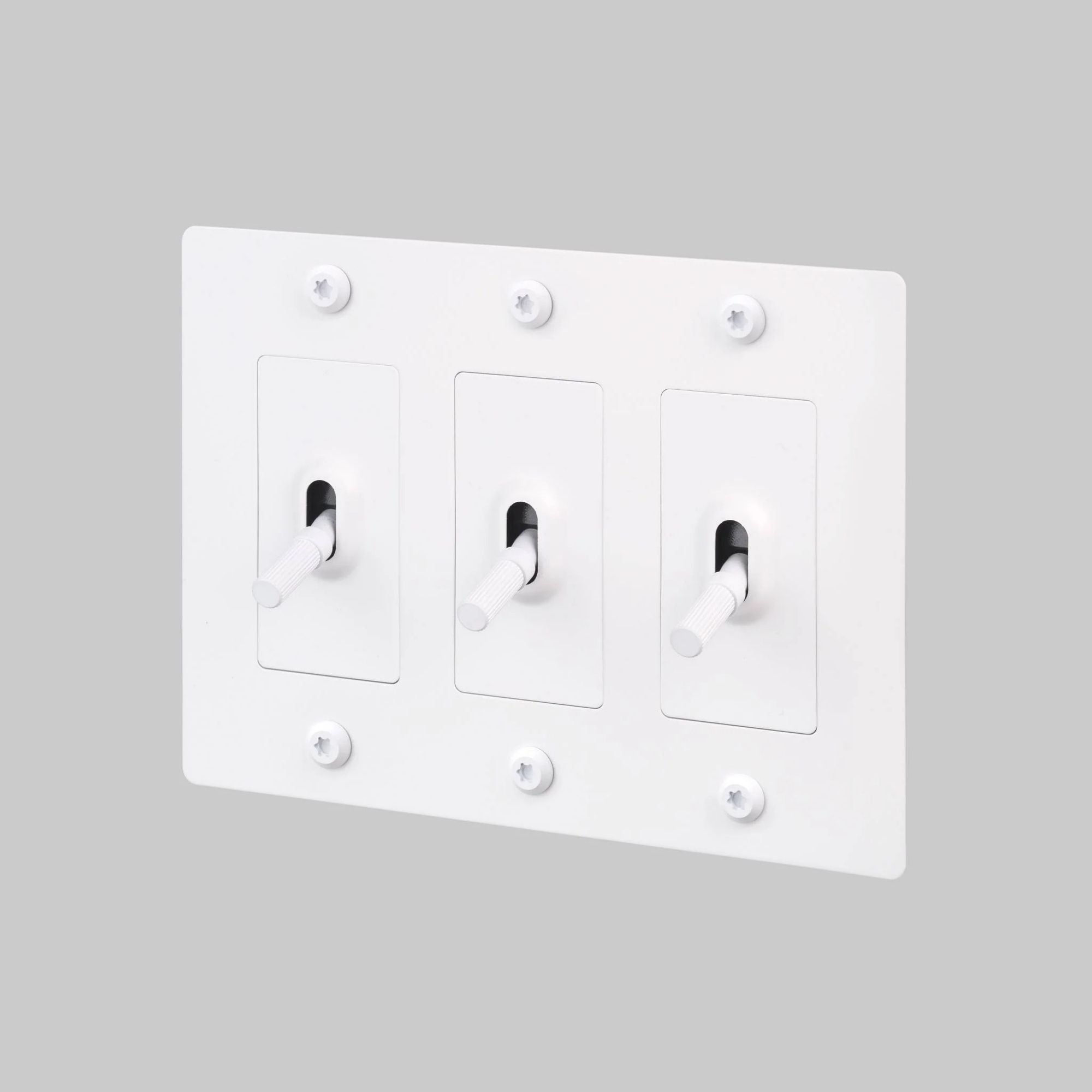 Buster + Punch NTK-144400 Linear 3-Gang Toggle Switch Without Logo, 15A, Single Pole/3-Way, White