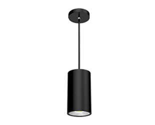 CD34 4" LED Cylinder Ceiling Light, Selectable CCT, Black, 120-277V - Bees Lighting