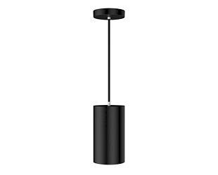 CD34 4" LED Cylinder Ceiling Light, Selectable CCT, Black, 120-277V