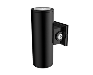 LED Cylinder Wall Light, Up/Down Light, 20W, 2000lm, 30K/40K/50K,120-277V, Black - Bees Lighting