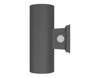 CD34 4" Up/Down LED Cylinder Wall Light, Selectable CCT, Bronze, 120/277V - Bees Lighting
