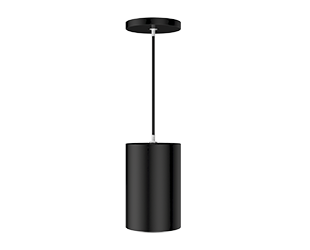 CD34 6" LED Cylinder Ceiling Light, Selectable CCT, Black, 120-277V