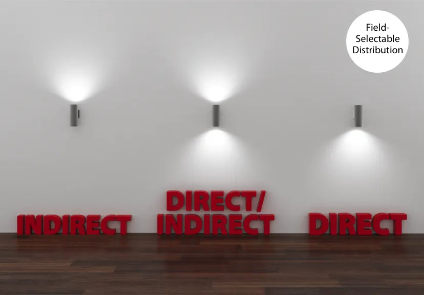 LED Cylinder Wall Light, Up/Down Light, 36W, 3330lm, 30K/40K/50K,120-277V, Black - Bees Lighting