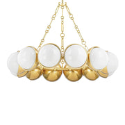 Althea 43" 12-Light Chandelier, Vintage Polished Brass Finish