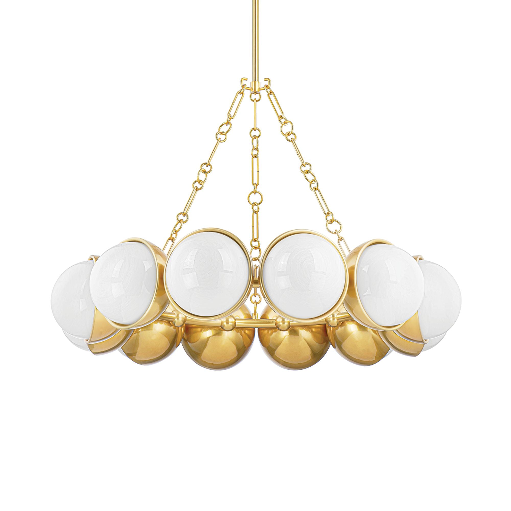 Althea 43" 12-Light Chandelier, Vintage Polished Brass Finish