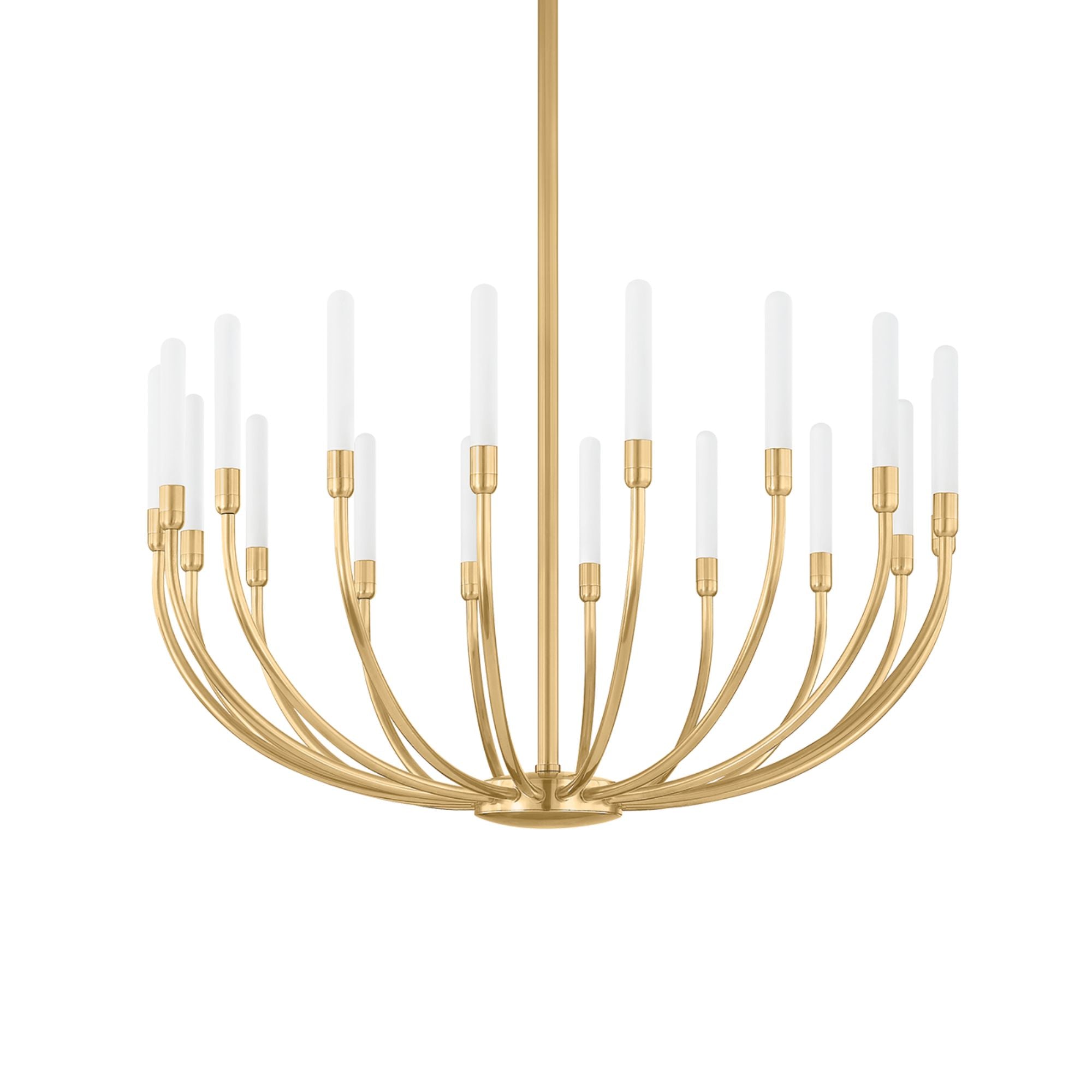 Amalthea 28" LED Chandelier, Vintage Brass Finish