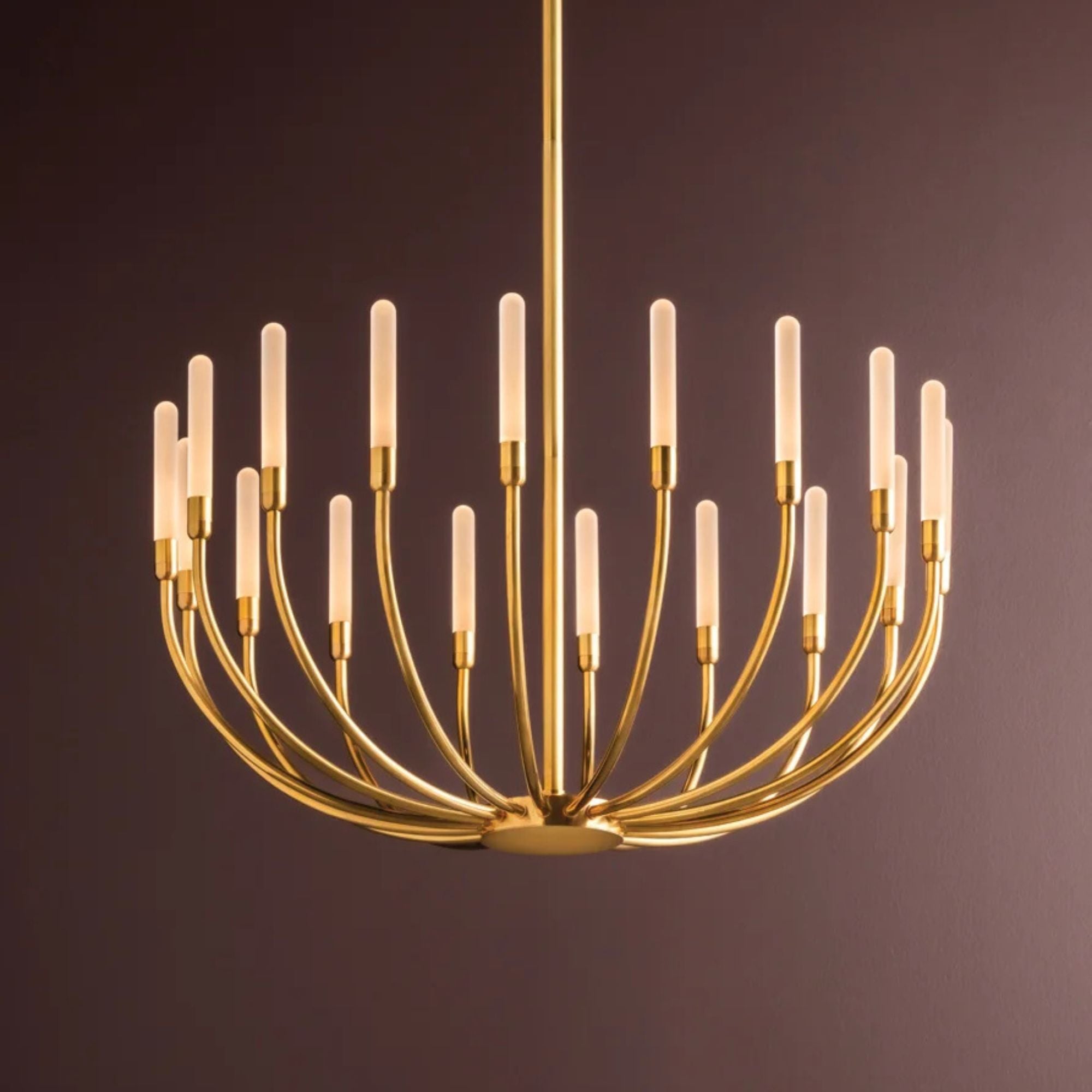 Amalthea 28" LED Chandelier, Vintage Brass Finish