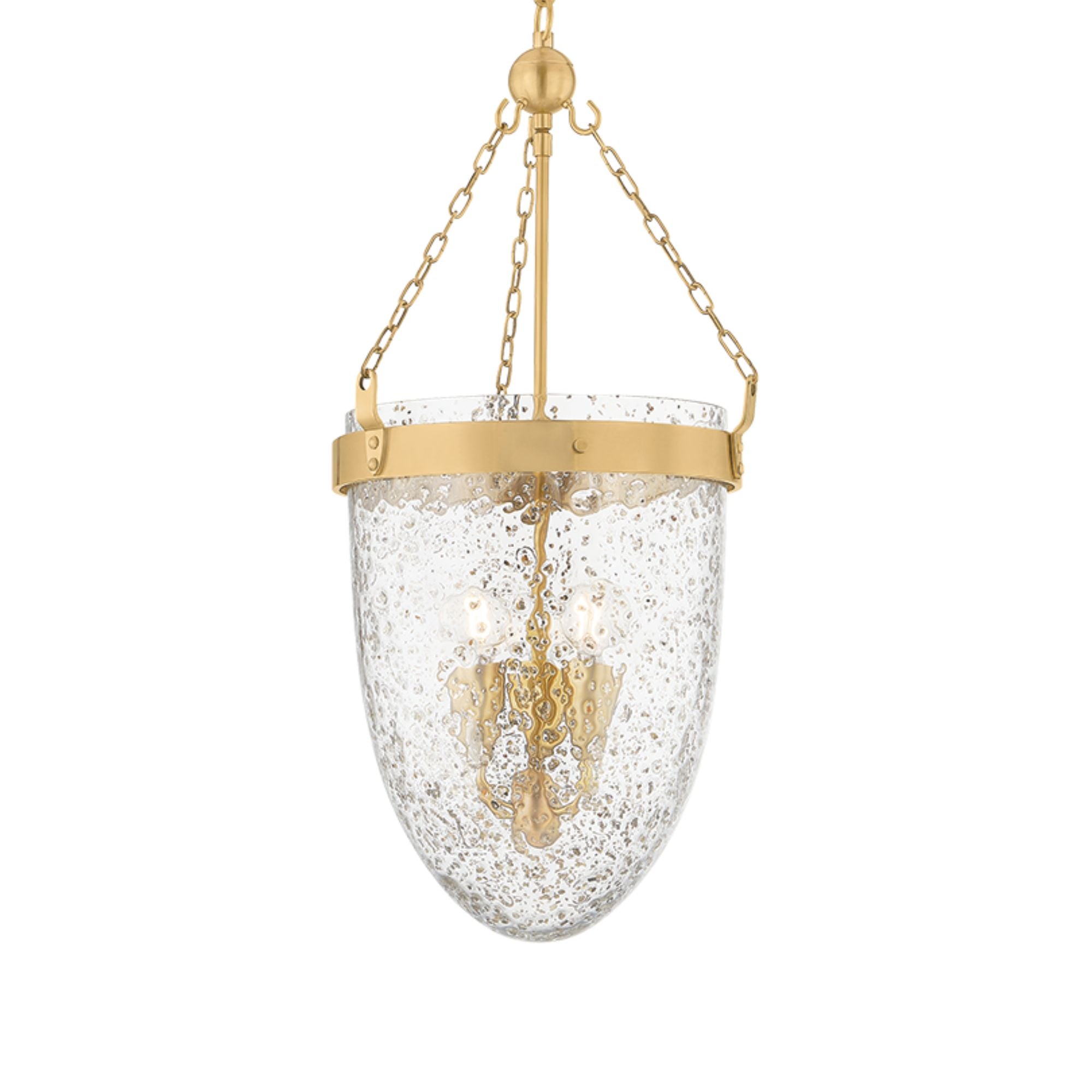 Angus 27" 3-Light Lantern, Vintage Brass Finish