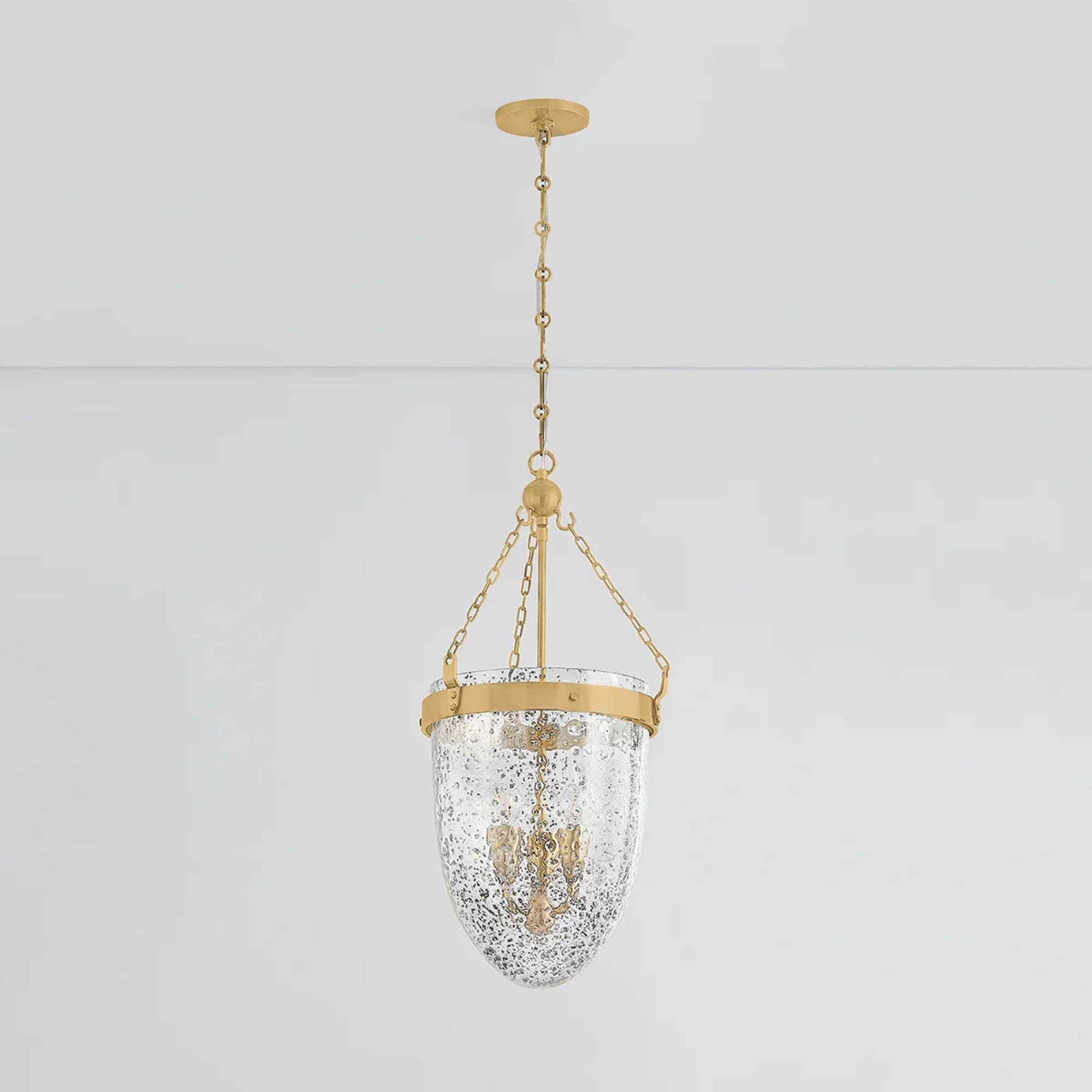 Angus 27" 3-Light Lantern, Vintage Brass Finish