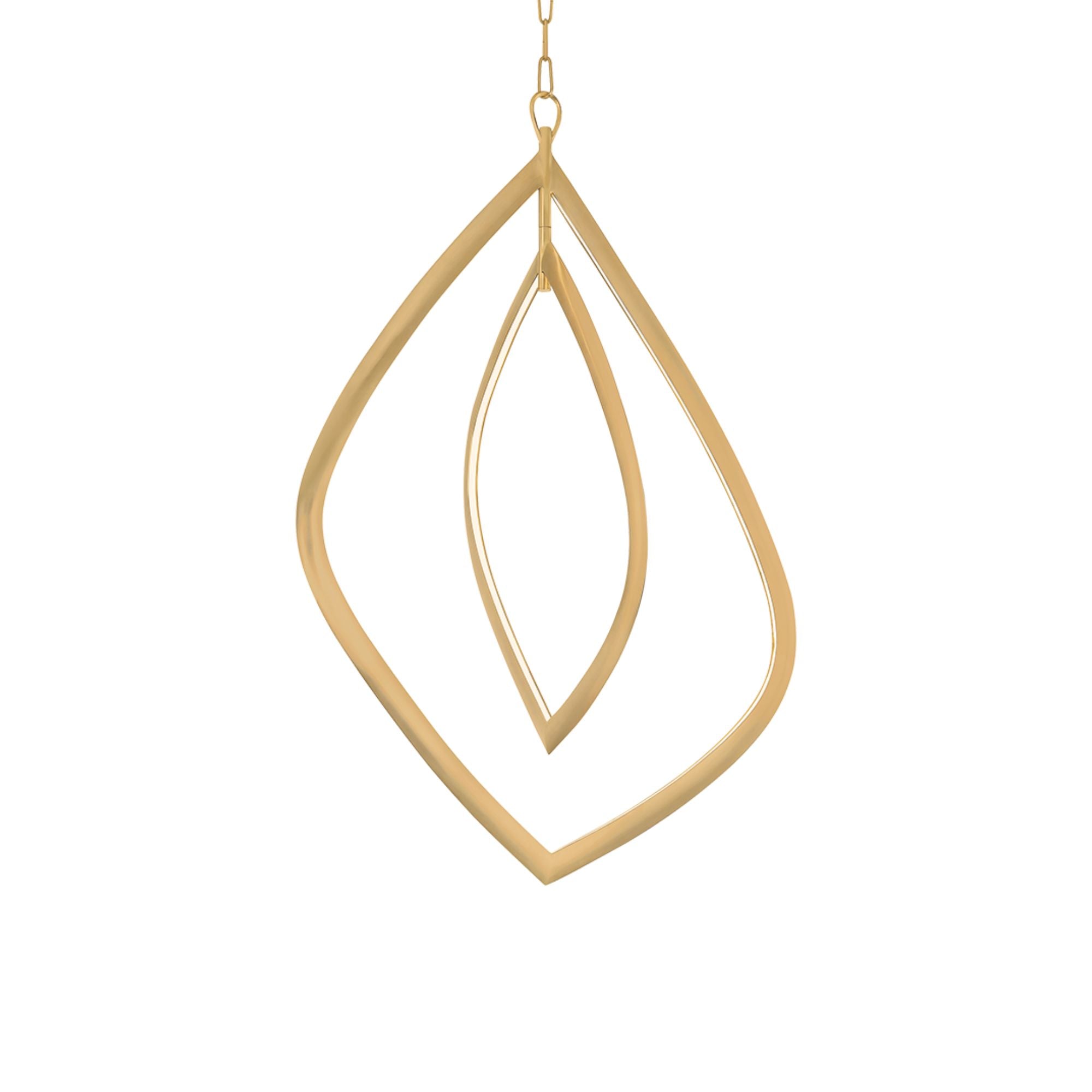 Arles 45" LED Chandelier, Vintage Brass Finish