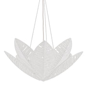 Corbett Azores Chandelier, Warm Silver Leaf with Handmade Paper Shade
