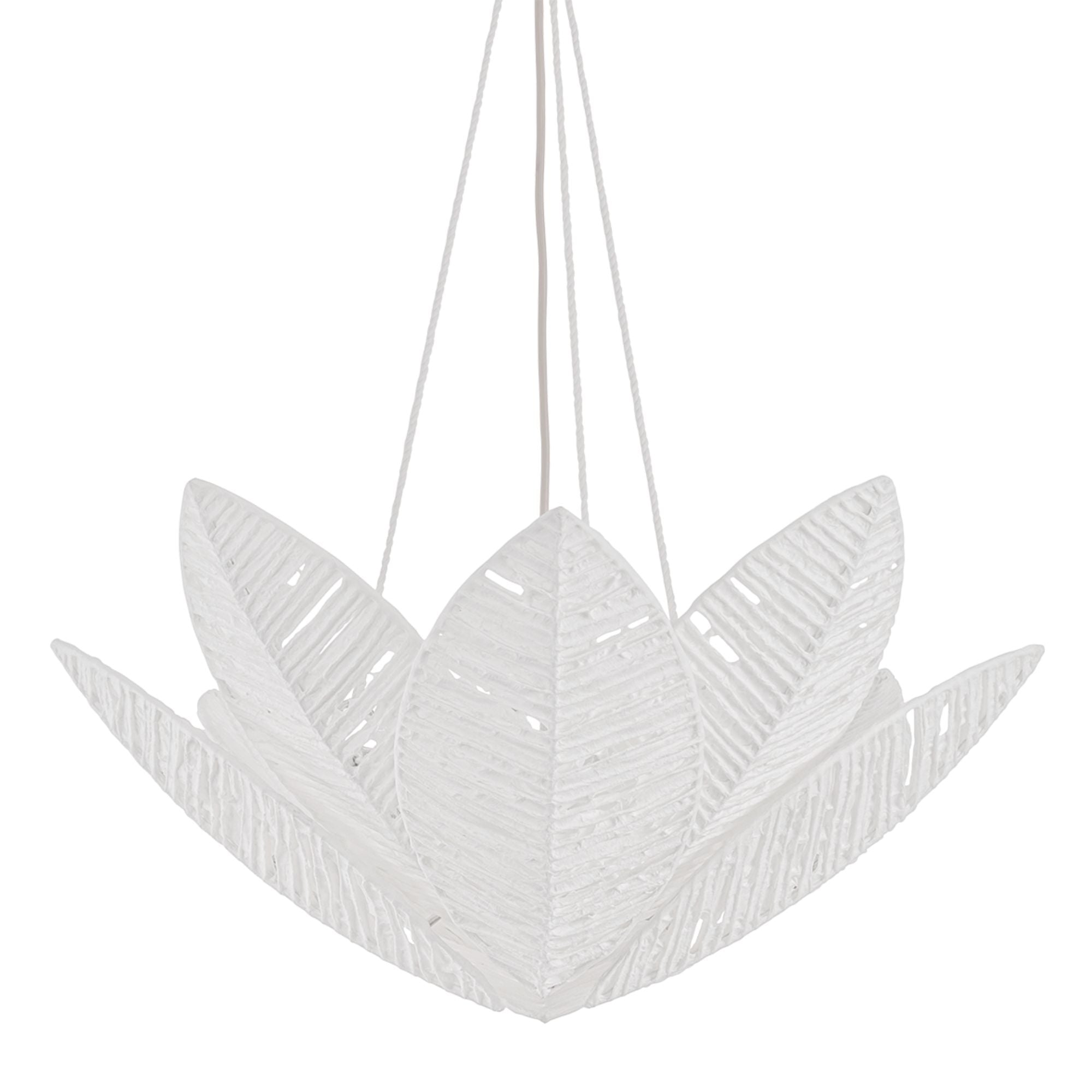 Corbett Azores 28 in. 3-Light Chandelier, Warm Silver Leaf with Handmade Paper Shade