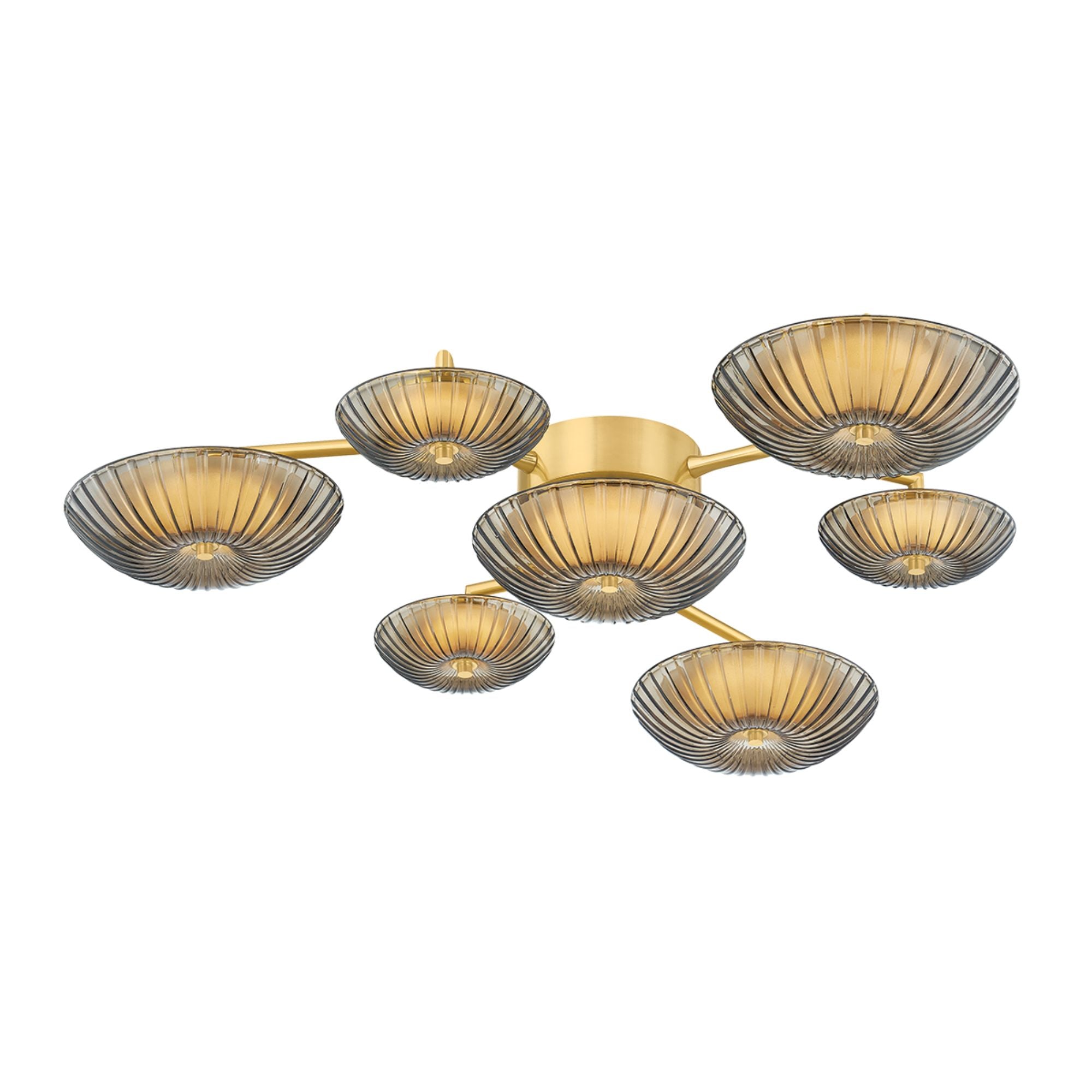 Birmingham 41" LED Flush Mount, Vintage Polished Brass Finish
