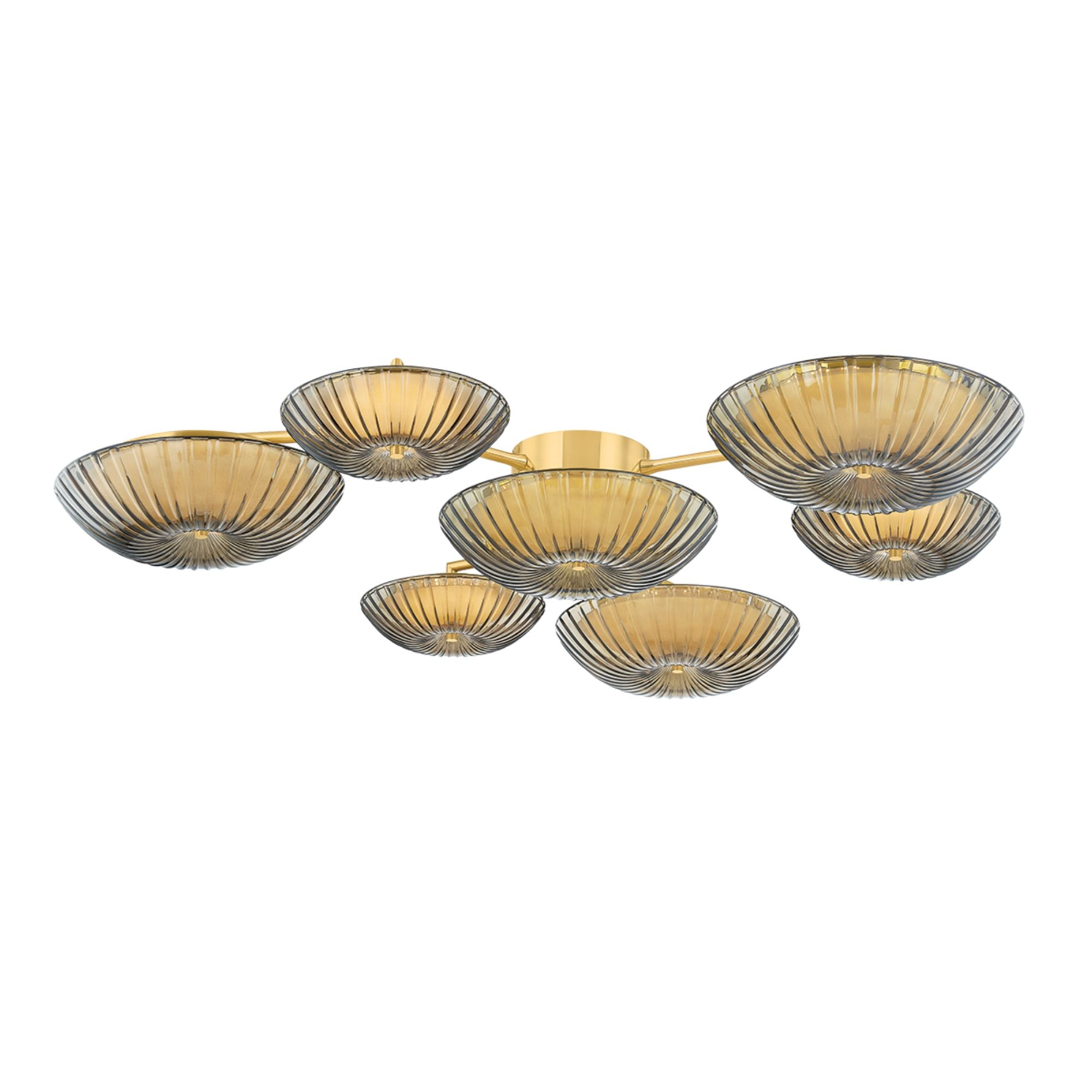 Birmingham 52" LED Flush Mount, Vintage Polished Brass Finish