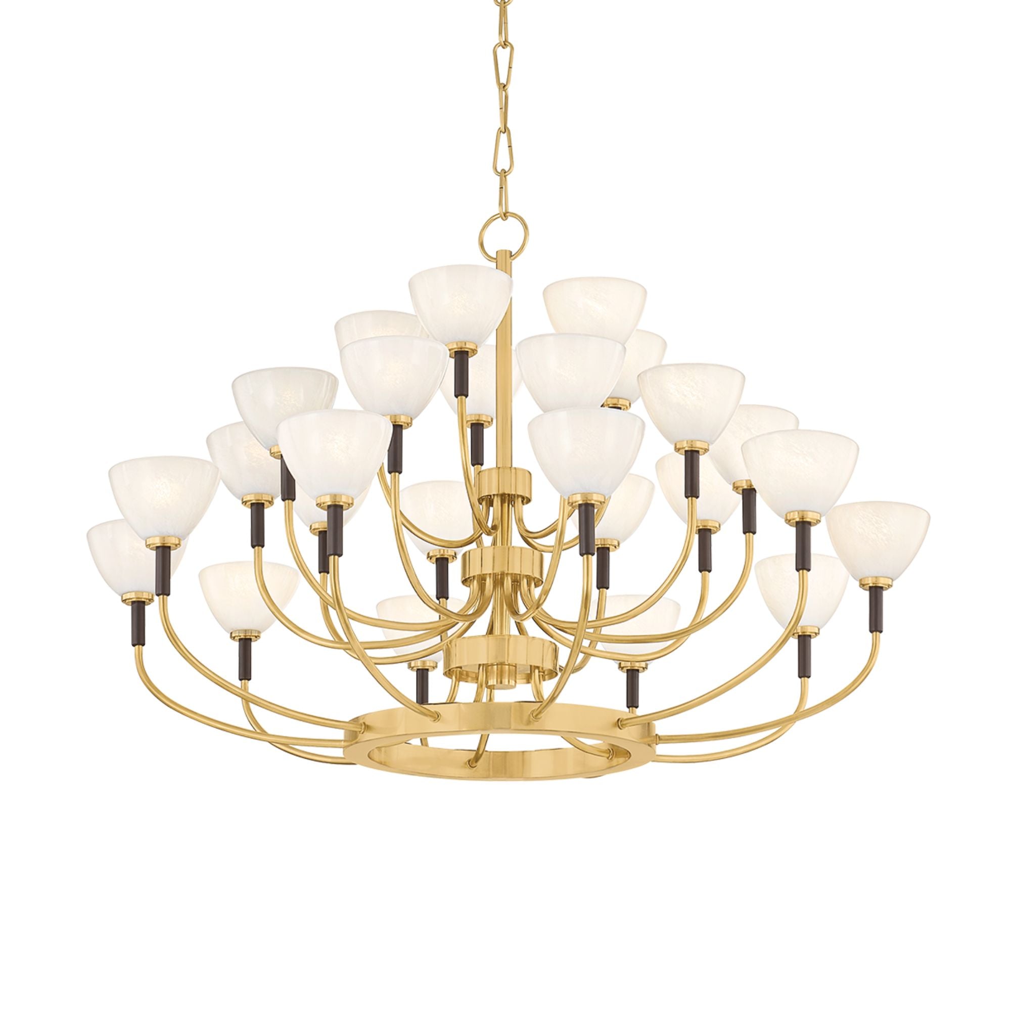 Brahma 38" Chandelier, Vintage Polished Brass/Bronze Finish