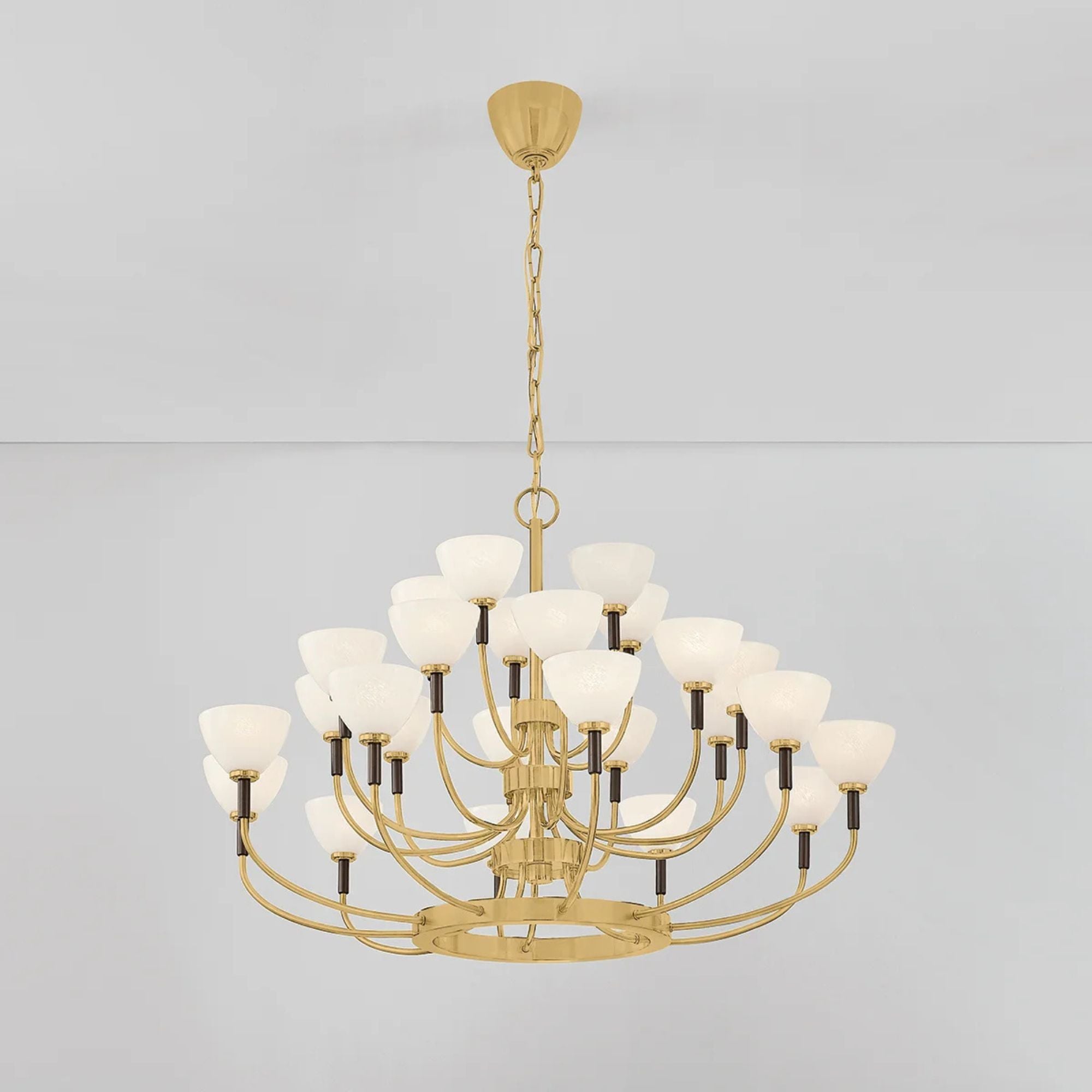 Brahma 38" Chandelier, Vintage Polished Brass/Bronze Finish