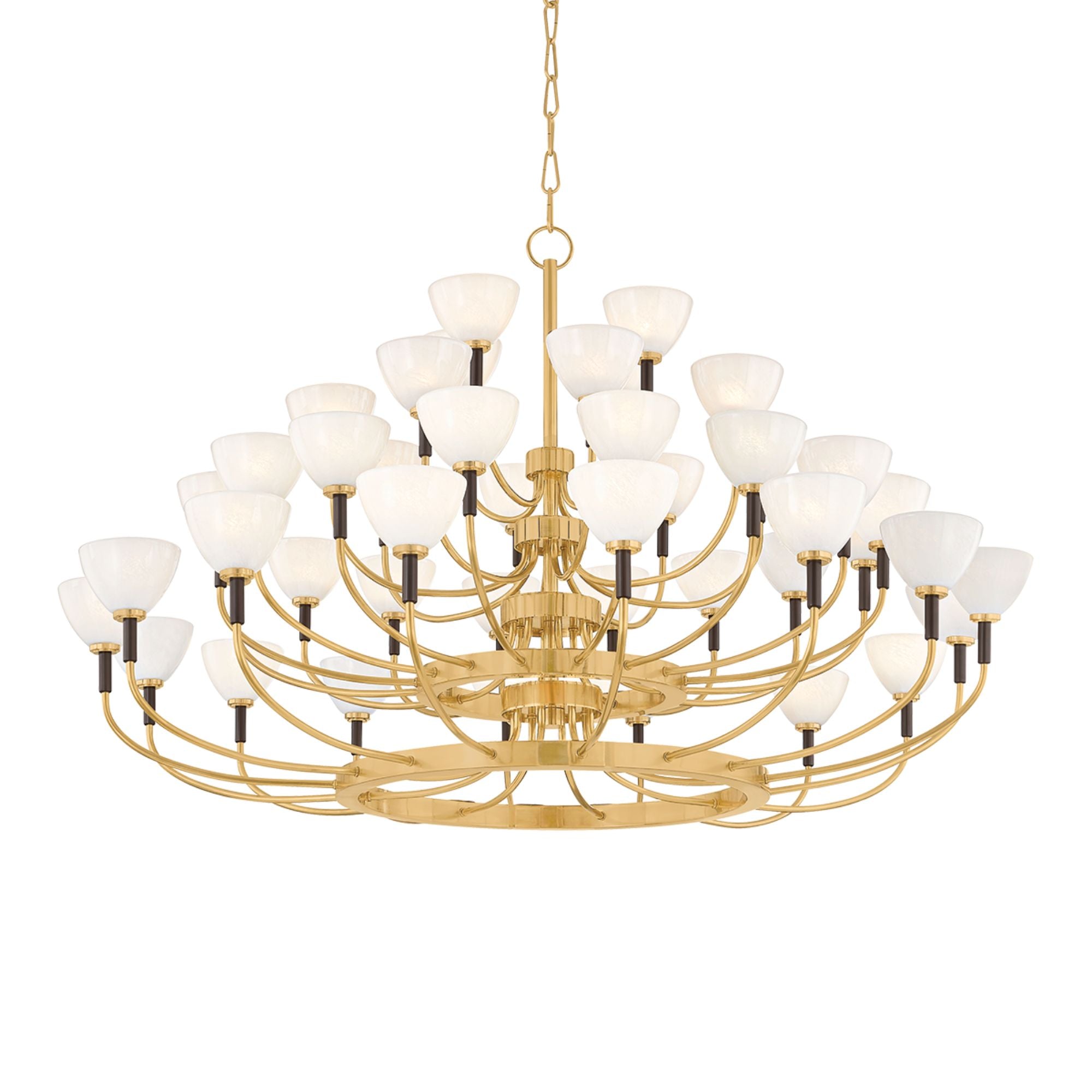 Brahma 49" Chandelier, Vintage Polished Brass/Bronze Finish