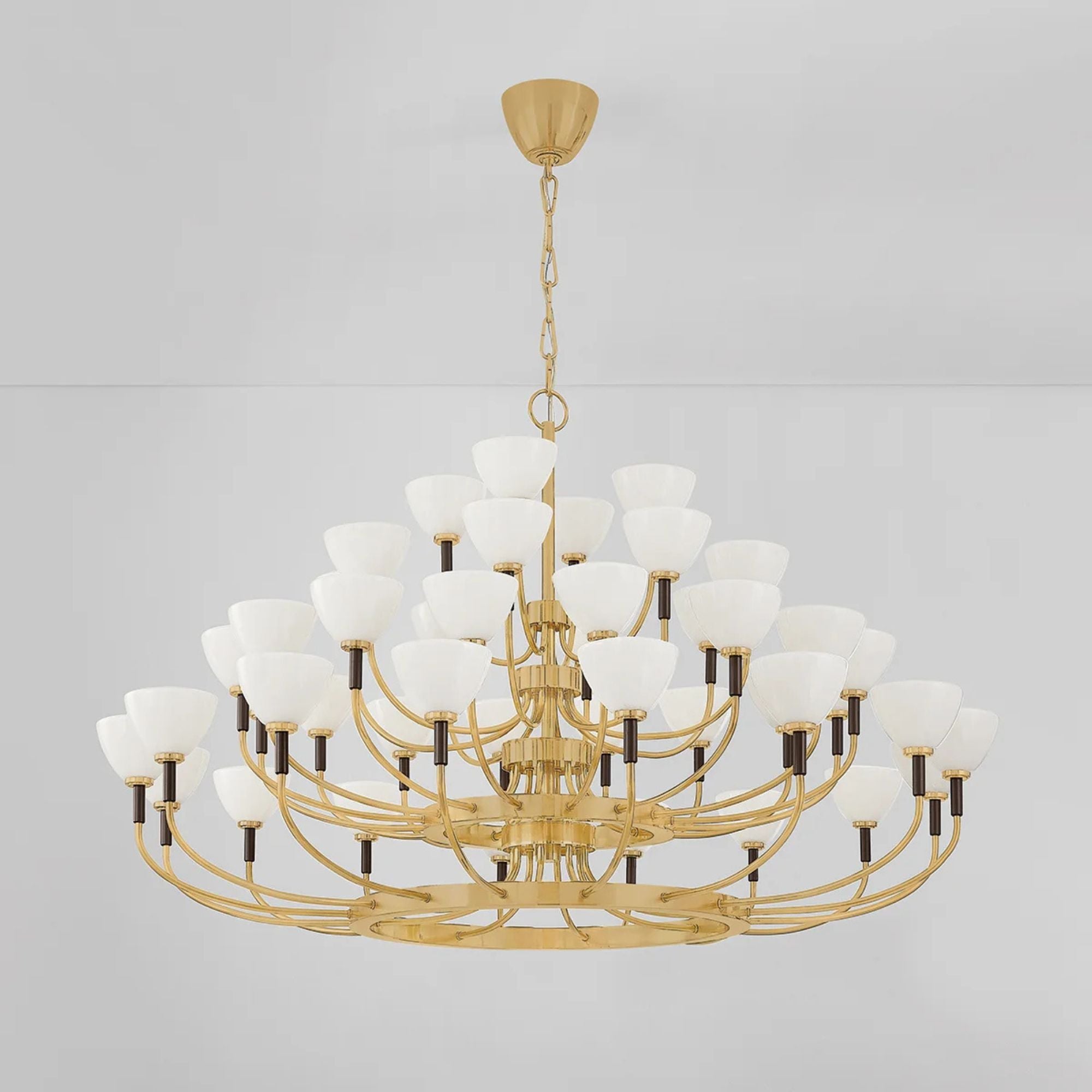 Brahma 49" Chandelier, Vintage Polished Brass/Bronze Finish