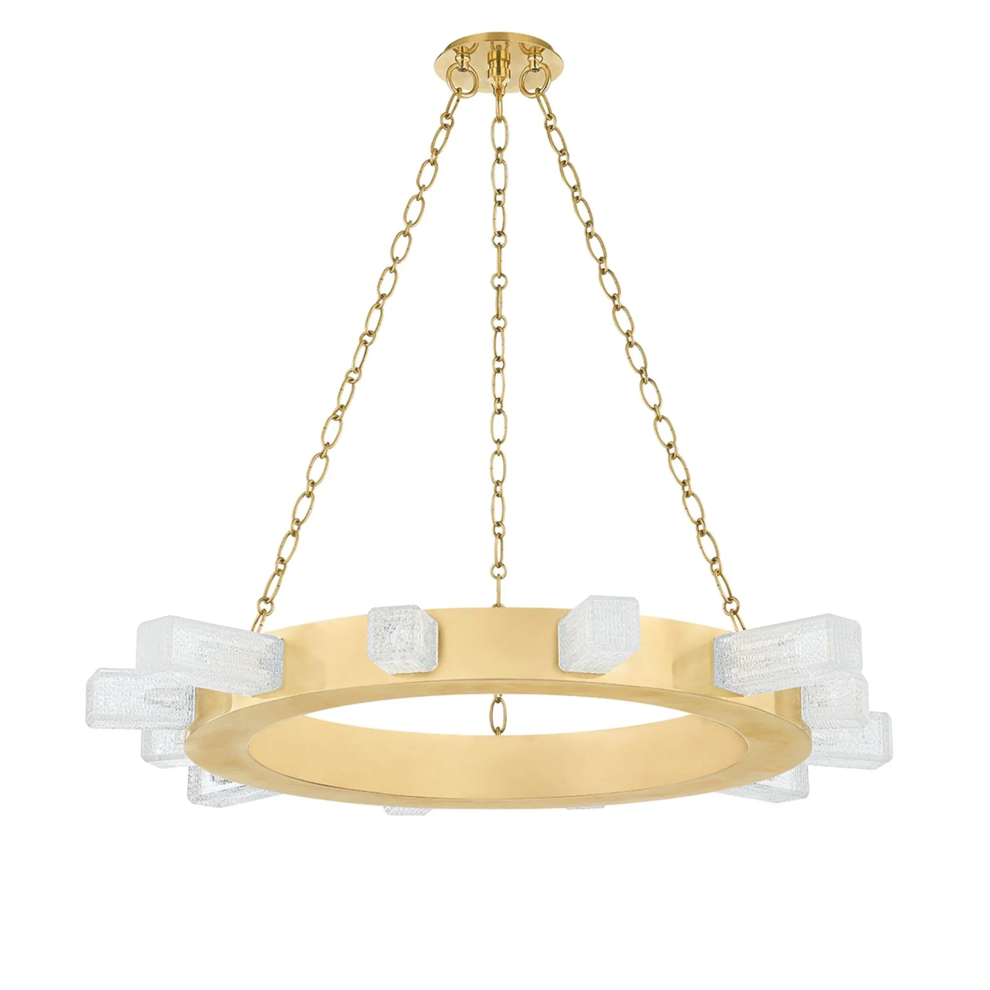 Corbett Lighting - Citrine 36" LED Chandelier, Vintage Brass Finish | Bees Lighting