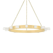 Citrine 49" LED Chandelier, Vintage Brass Finish