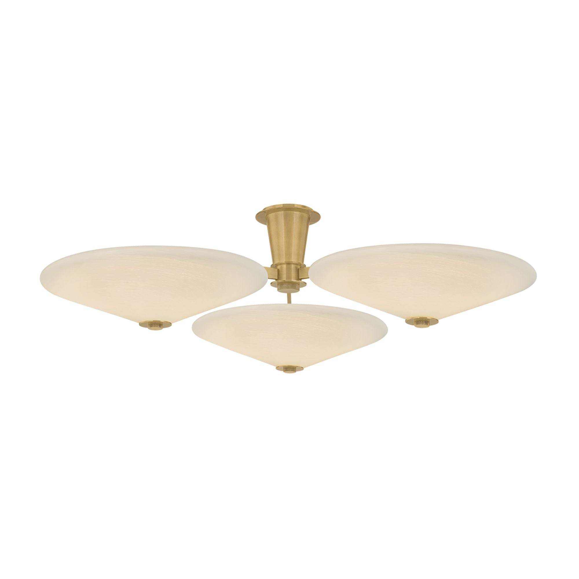 Cologne 45" LED Flush Mount, Vintage Brass Finish