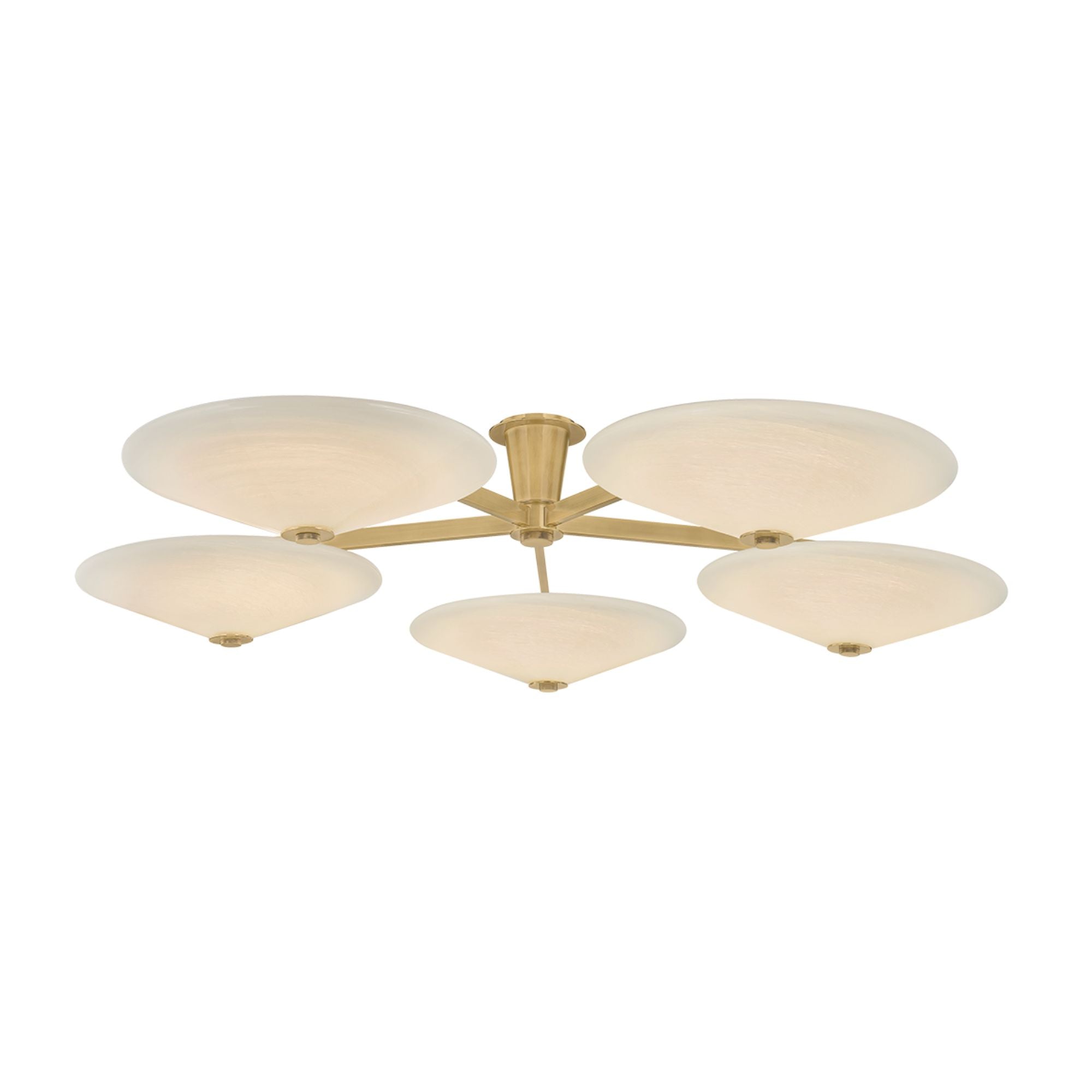 Cologne 60" LED Flush Mount, Vintage Brass Finish