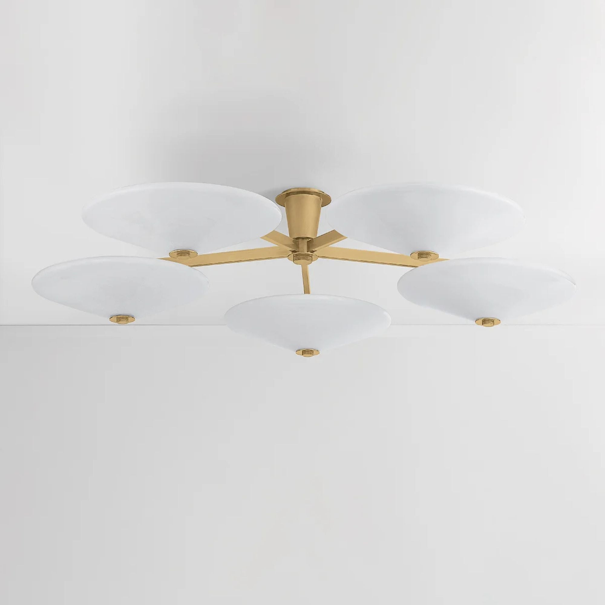 Cologne 60" LED Flush Mount, Vintage Brass Finish