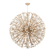 Corfu 40" 16-Light Chandelier, Ivory Coco Finish