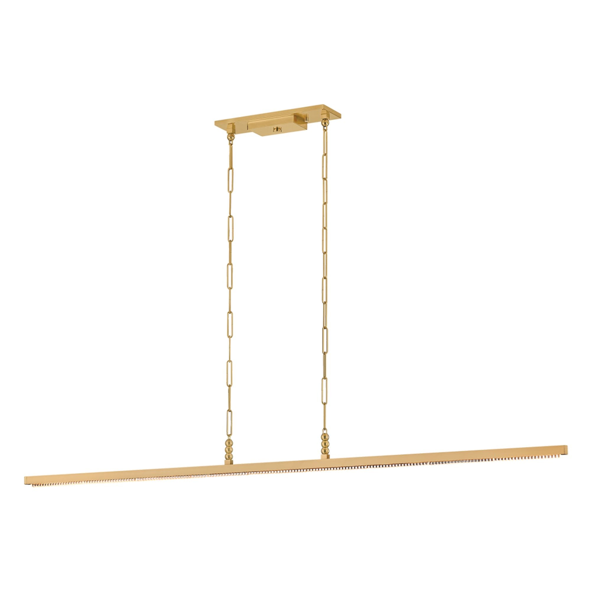 Corbett Cortina 72 in. Pendant Light, Vintage Brass with Piastre Glass